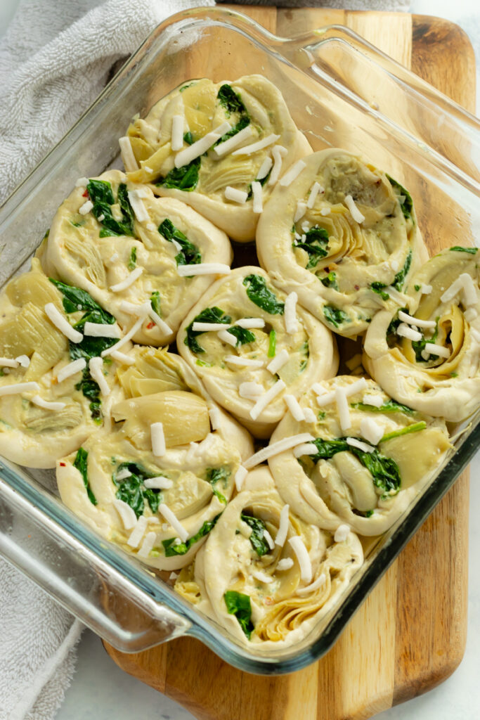 Vegan Spinach Artichoke Bread Rolls