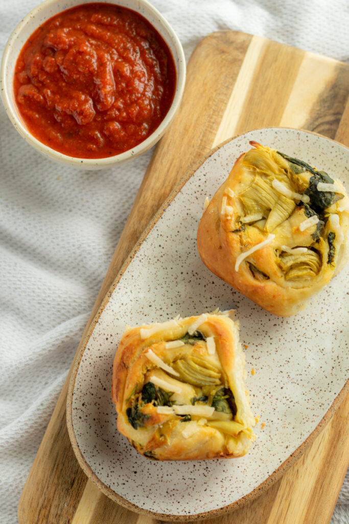 Spinach Artichoke Bread Rolls