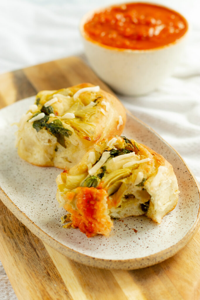 Vegan Spinach Artichoke Bread Rolls