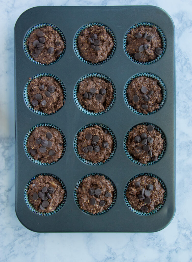Vegan Chocolate Protein Muffins