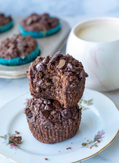 Vegan Chocolate Protein Muffins