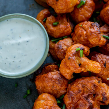 Buffalo Baked Cauliflower Wings