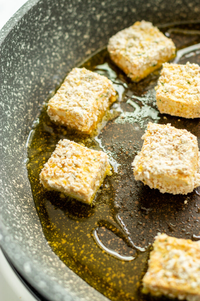 how to fry breaded tofu
