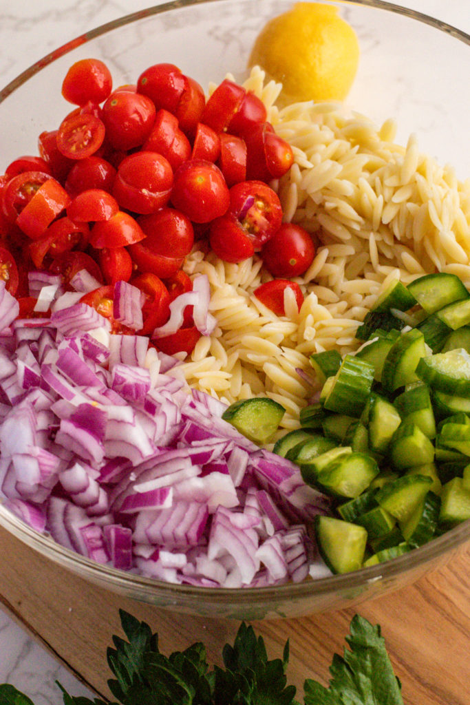 lemon orzo salad