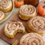 soft pumpkin cookies with cinnamon frosting