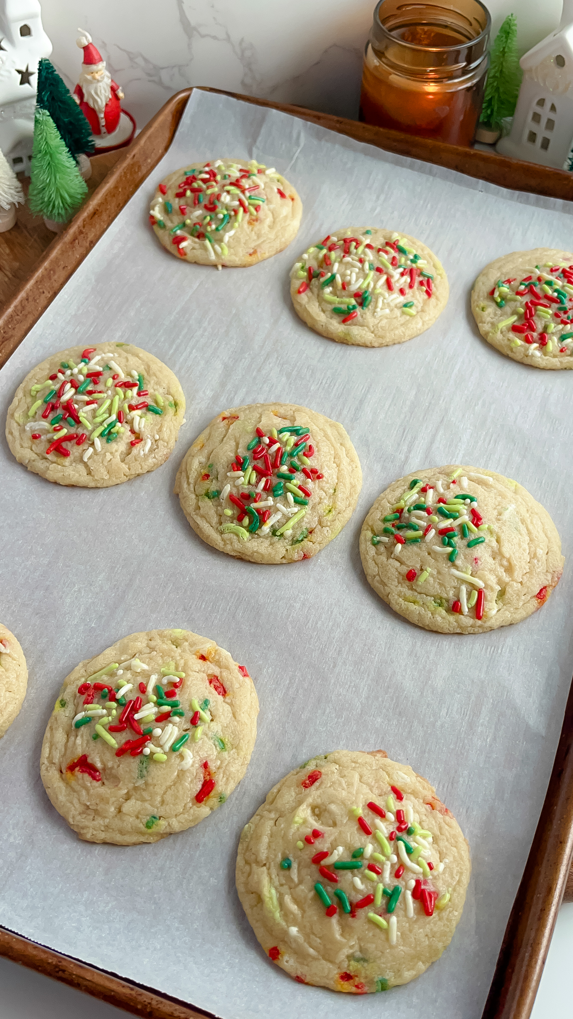 Christmas Sugar Cookies (Vegan Drop Style Cookies) - Maria's Munchies