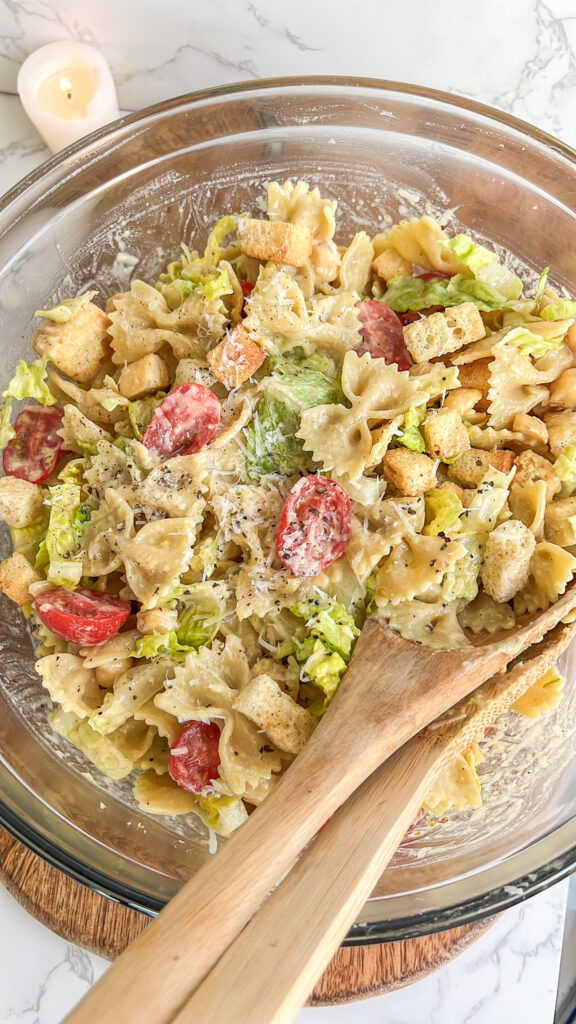 Vegan Caesar Pasta Salad