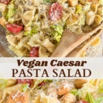 vegan caesar pasta salad