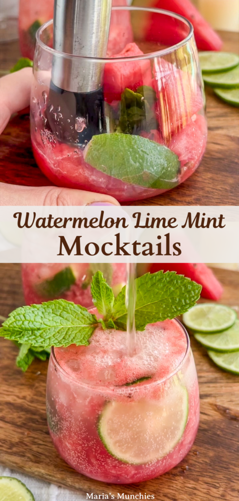 watermelon lime mint mocktails