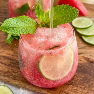 watermelon lime mint mocktails