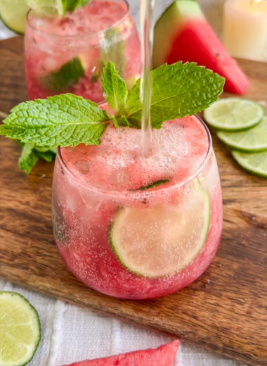 watermelon lime mint mocktails