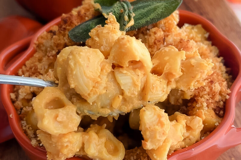 vegan pumpkin mac and cheese